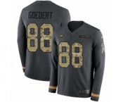 Men's Nike Philadelphia Eagles #88 Dallas Goedert Limited Black Salute to Service Therma Long Sleeve NFL Jersey Men's Nike Philadelphia Eagles #88 Dallas Goedert Limited Black Salute to Service Therma Long Sleeve NFL Jersey