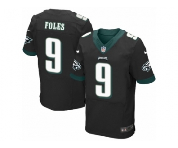 Men's Nike Philadelphia Eagles #9 Nick Foles Elite Black Alternate NFL Jersey