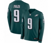 Men's Nike Philadelphia Eagles #9 Nick Foles Limited Green Therma Long Sleeve NFL Jersey Men's Nike Philadelphia Eagles #9 Nick Foles Limited Green Therma Long Sleeve NFL Jersey