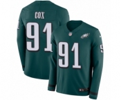 Men's Nike Philadelphia Eagles #91 Fletcher Cox Limited Green Therma Long Sleeve NFL Jersey Men's Nike Philadelphia Eagles #91 Fletcher Cox Limited Green Therma Long Sleeve NFL Jersey