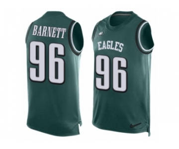 Men's Nike Philadelphia Eagles #96 Derek Barnett Limited Midnight Green Player Name & Number Tank Top NFL Jersey