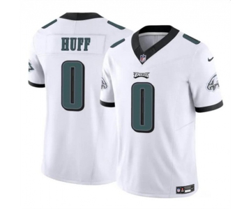 Men's Philadelphia Eagles #0 Bryce Huff White 2024 F.U.S.E. Vapor Untouchable Limited Football Stitched Jersey