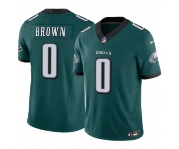 Men's Philadelphia Eagles #0 Hollywood Brown Green 2026 F.U.S.E. Vapor Untouchable Limited Stitched Football Jersey