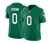 Men's Philadelphia Eagles #0 Hollywood Brown Kelly Green 2026 F.U.S.E. Throwback Vapor Untouchable Limited Stitched Football Jersey