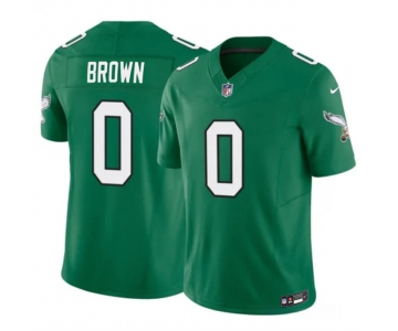 Men's Philadelphia Eagles #0 Hollywood Brown Kelly Green 2026 F.U.S.E. Throwback Vapor Untouchable Limited Stitched Football Jersey