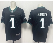 Men's Philadelphia Eagles #1 Jalen Hurts Black 2024 New Vapor Untouchable Limited Football Stitched Jersey