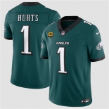Men's Philadelphia Eagles #1 Jalen Hurts Green 2026 F.U.S.E. 4-Star C Patch Vapor Untouchable Limited Football Stitched Jersey Men's Philadelphia Eagles #1 Jalen Hurts Green 2026 F.U.S.E. 4-Star C Patch Vapor Untouchable Limited Football Stitched Jersey