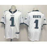 Men's Philadelphia Eagles #1 Jalen Hurts White 2024 New Vapor Untouchable Limited Football Stitched Jersey