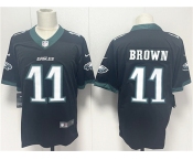 Men's Philadelphia Eagles #11 A.J. Brown Black 2024 New Vapor Untouchable Limited Football Stitched Jersey