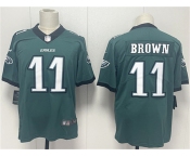 Men's Philadelphia Eagles #11 A.J. Brown Green 2024 New Vapor Untouchable Limited Football Stitched Jersey