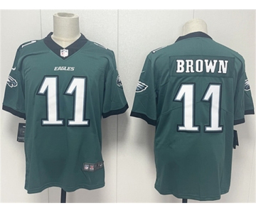 Men's Philadelphia Eagles #11 A.J. Brown Green 2024 New Vapor Untouchable Limited Football Stitched Jersey