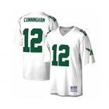 Men's Philadelphia Eagles #12 Randall Cunningham White Stitched Football Throwback Jersey