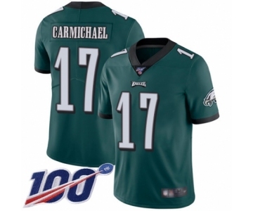 Men's Philadelphia Eagles #17 Harold Carmichael Midnight Green Team Color Vapor Untouchable Limited Player 100th Season Football Jersey
