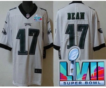 Men's Philadelphia Eagles #17 Nakobe Dean Limited White Super Bowl LVII Vapor Jersey