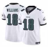 Men's Philadelphia Eagles #18 Avery Williams White 2024 New F.U.S.E. Vapor Untouchable Limited Football Stitched Jersey