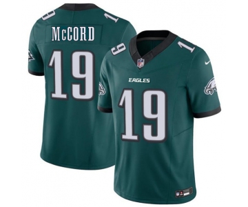 Men's Philadelphia Eagles #19 Kyle McCord Green 2025 Draft New F.U.S.E. Vapor Untouchable Limited Football Stitched Jersey