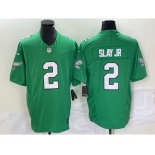 Men's Philadelphia Eagles #2 Darius Slay JR Green 2023 F.U.S.E. Vapor Untouchable Stitched Football Jersey