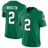 Men's Philadelphia Eagles #2 Tariq Woolen Kelly Green 2026 F.U.S.E. Vapor Untouchable Limited Throwback Stitched Football Jersey