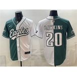Men's Philadelphia Eagles #20 Brian Dawkins Green White Split Stitched Jersey Men's Philadelphia Eagles #20 Brian Dawkins Green White Split Stitched Jersey