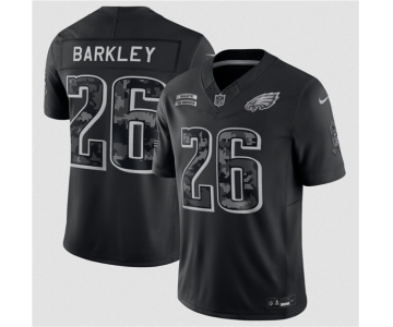 Men's Philadelphia Eagles #26 Saquon Barkley Black F.U.S.E. 2026 Salute to Service Limited Football Stitched Jersey