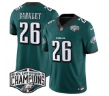 Men's Philadelphia Eagles #26 Saquon Barkley Green 2024 New NFC East Champions F.U.S.E. Vapor Untouchable Limited Stitched Football Jersey