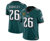 Men's Philadelphia Eagles #26 Saquon Barkley Green 2025 F.U.S.E. With 4-Star C Patch Vapor Untouchable Limited Football Stitched Jersey