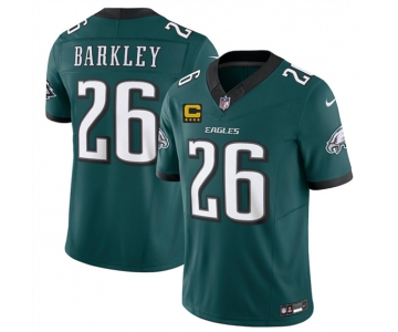 Men's Philadelphia Eagles #26 Saquon Barkley Green 2025 F.U.S.E. With 4-Star C Patch Vapor Untouchable Limited Football Stitched Jersey