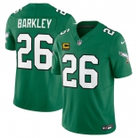 Men's Philadelphia Eagles #26 Saquon Barkley Kelly Green 2025 F.U.S.E. With 4-Star C Patch Vapor Untouchable Limited Throwback Football Stitched Jersey