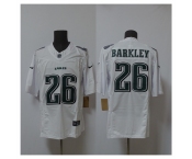Men's Philadelphia Eagles #26 Saquon Barkley White 2024 F.U.S.E. Vapor Untouchable Limited Throwback Football Stitched Jersey