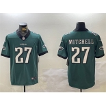 Men's Philadelphia Eagles #27 Quinyon Mitchell Green Vapor Untouchable Limited Stitched Football Jersey