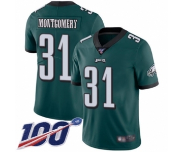 Men's Philadelphia Eagles #31 Wilbert Montgomery Midnight Green Team Color Vapor Untouchable Limited Player 100th Season Football Jersey