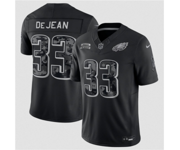 Men's Philadelphia Eagles #33 Cooper DeJean Black F.U.S.E. 2026 Salute to Service Limited Football Stitched Jersey