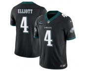 Men's Philadelphia Eagles #4 Jake Elliott Black 2025 F.U.S.E. With 4-Star C Patch Vapor Untouchable Limited Throwback Stitched Football Jersey