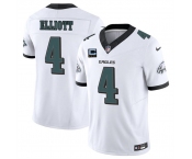 Men's Philadelphia Eagles #4 Jake Elliott White 2025 F.U.S.E. With 4-Star C Patch Vapor Untouchable Limited Stitched Football Jersey