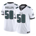 Men's Philadelphia Eagles #50 Jaelan Phillips White 2025 F.U.S.E. Vapor Untouchable Limited Football Stitched Jersey