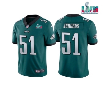 Men's Philadelphia Eagles #51 Cam Jurgens Green Super Bowl LVII Vapor Untouchable Limited Stitched Jersey
