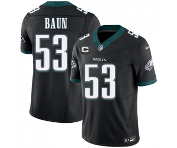 Men's Philadelphia Eagles #53 Jaelan Phillips Black 2026 F.U.S.E. 2-Star C Patch Vapor Untouchable Limited Football Stitched Jersey