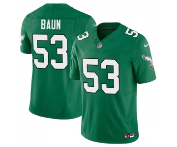 Men's Philadelphia Eagles #53 Zack Baun Kelly Green 2025 F.U.S.E. Vapor Untouchable Limited Football Stitched Jersey