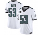 Men's Philadelphia Eagles #53 Zack Baun White 2026 F.U.S.E. 2-Star C Patch Vapor Untouchable Limited Football Stitched Jersey Men's Philadelphia Eagles #53 Zack Baun White 2026 F.U.S.E. 2-Star C Patch Vapor Untouchable Limited Football Stitched Jersey