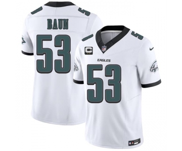 Men's Philadelphia Eagles #53 Zack Baun White 2026 F.U.S.E. 2-Star C Patch Vapor Untouchable Limited Football Stitched Jersey