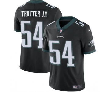 Men's Philadelphia Eagles #54 Jeremiah Trotter Jr Black 2024 Draft Vapor Untouchable Limited Football Stitched Jersey