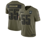 Men's Philadelphia Eagles #55 Brandon Graham Olive 2025 Salute to Service Limited Football Stitched Jersey