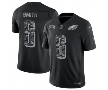 Men's Philadelphia Eagles #6 DeVonta Smith Black F.U.S.E. 2026 Salute to Service Limited Football Stitched Jersey