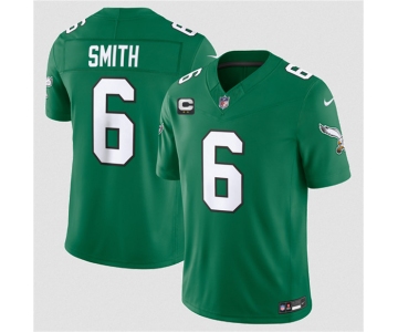 Men's Philadelphia Eagles #6 DeVonta Smith Kelly Green 2026 F.U.S.E. 2-Star C Patch Throwback Vapor Untouchable Limited Football Stitched Jersey