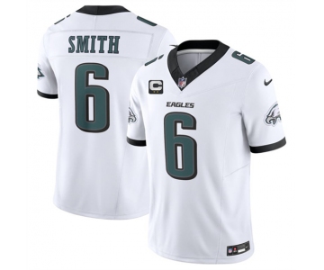 Men's Philadelphia Eagles #6 DeVonta Smith White 2026 F.U.S.E. 2-Star C Patch Vapor Untouchable Limited Football Stitched Jersey