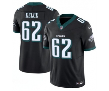 Men's Philadelphia Eagles #62 Jason Kelce Black 2024 F.U.S.E. Vapor Untouchable Limited Football Stitched Jersey