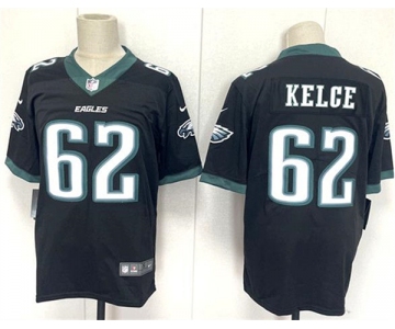 Men's Philadelphia Eagles #62 Jason Kelce Black 2024 New Vapor Untouchable Limited Football Stitched Jersey
