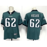 Men's Philadelphia Eagles #62 Jason Kelce Green 2024 New Vapor Untouchable Limited Football Stitched Jersey