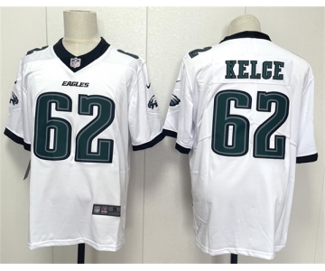 Men's Philadelphia Eagles #62 Jason Kelce White 2024 New Vapor Untouchable Limited Football Stitched Jersey
