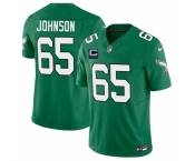Men's Philadelphia Eagles #65 Lane Johnson Kelly Green 2025 F.U.S.E. With 4-Star C Patch Vapor Untouchable Limited Throwback Stitched Football Jersey